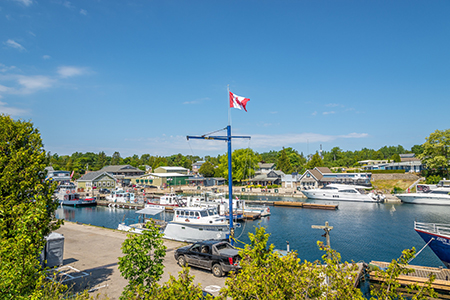 Docks of Tobermory town, Ontario