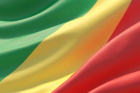 Background with flag of Republic of the Congo