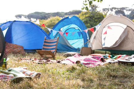 tents set up on grass