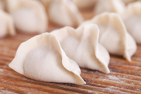 close up of dumpling