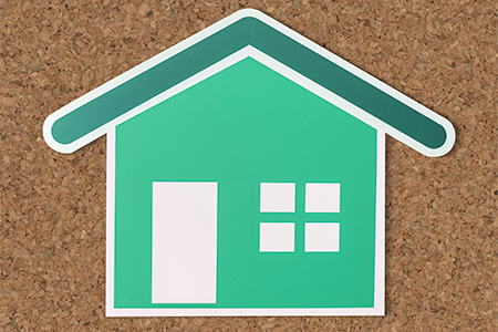 Home paper cutout icon