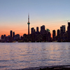 A view of Toronto Skyline from Toronto Island, dusk view