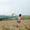 a girl Enjoying the countryside