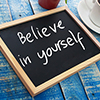 believe in yourself on chalkboard