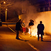 Astara, Gilan Province, Iran - March 13, 2018: Chaharshanbe Suri is persian Festival of Fire celebra