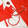 stethoscope on canada flag