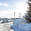 Scenic image of a street in winter