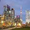 Toronto downtown skyline at evening