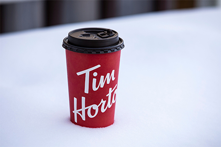 Tim Horton's Cup in the Snow