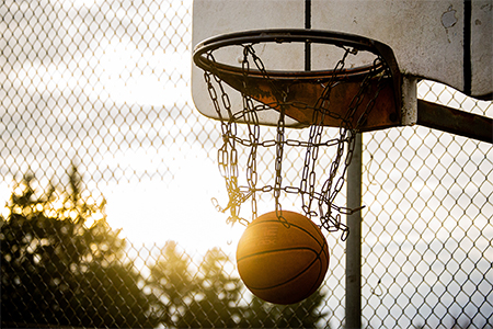 Basketball Hoop Closeup
