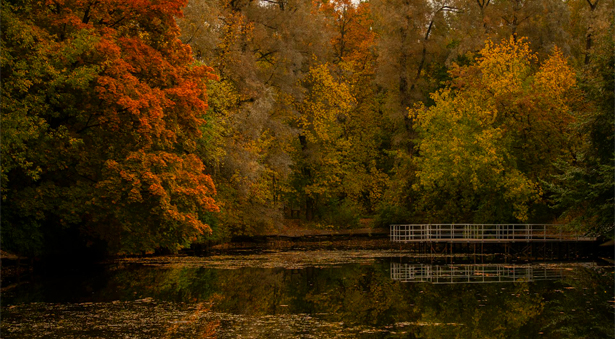 Photo of lit up cabin in the winter. Snowy mountains seen in the back.