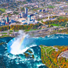 Aerial view of Niagara falls, Canada and United States of America