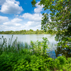 View across the lake inside the beautiful Fairfield Garden