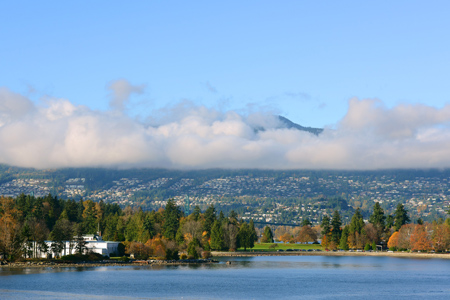 View of Vancouver from Stanley Park, Vancouver, British Columbia, Canada