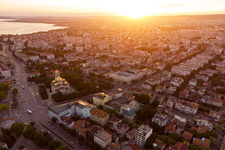 aerial view of the beautiful city: Odesa, Ukraine