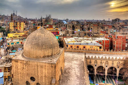 View of Cairo from roof of Amir al-Maridani mosque - Egypt