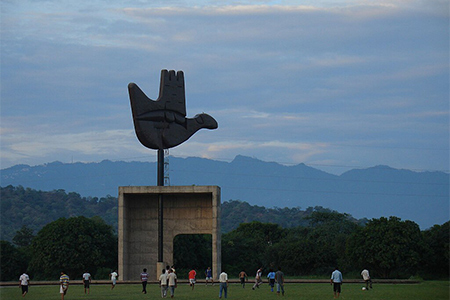 The Open hand is the geographical representation of the city of Chandigarh located in North India