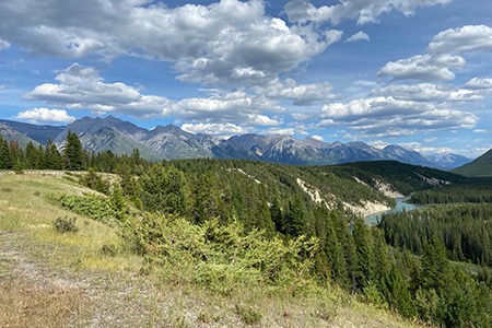 Mountain and lake in Banff