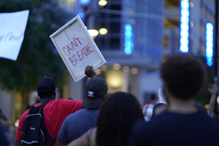 May 29, 2020 - Houston, Texas, USA: Police and spectators collide in downtown Houston, TX as rioters