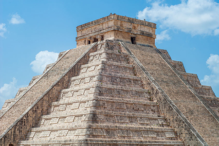 Summit of the Mayan Pyramid of Kukulkan