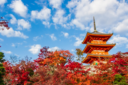 Kiyomizu-dera Temple in Kyoto, Japan.