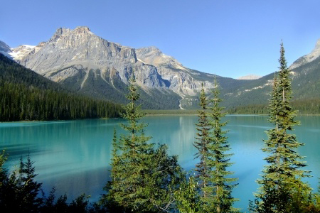 mountains, water, trees in BC