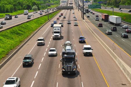 toronto highway view from overpass