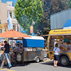 Penticton, British Columbia/Canada - June 15, 2019: people purchasing food at the Penticton Communit