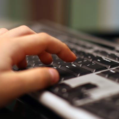 Skills - Image of hands typing on a keyboard