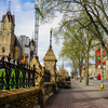 Ottawa, Canada - May 15, 2017. Walking street of old town in Ottawa, Canada. Queen Victoria chose Ot