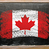 canada flag on chalkboard