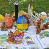 Uzhgorod in Ukraine April 06, 2017 Exhibition of Easter eggs