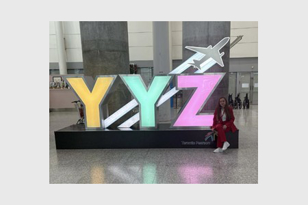 photo of Edith at the YYZ, Toronto Airport
