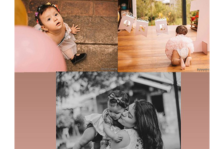 Portraits of Melissa C. with her one year daughter