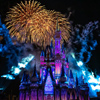 Orlando, Florida. April 02, 2019. Happily Ever After is Spectacular fireworks show at Cinderella's C