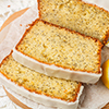 Homemade lemon cake with poppy seeds and sugar glaze. Selective focus