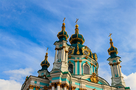 Saint Andrew orthodox church in Kyiv, Ukraine