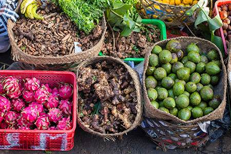 Fruits and vegetables in the local market i