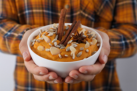 Fall season or autumn season food - pumpkin porridge