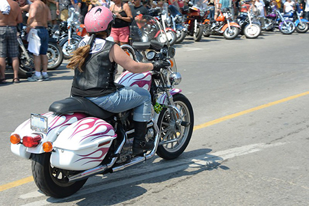 Motorcyle at rally in Ontario