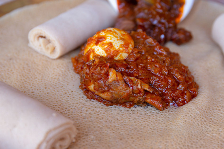 ethiopian flatbread dish