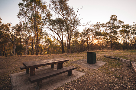 Bench in rest area in the park