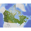 Canada map, surrounding territory greyed out, Data source: NASA