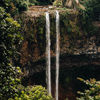 Waterfall in the jungle of the island