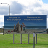 Welcome sign of New Brunswick