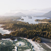 The beautiful scenery of a Pacific Rim National Park Reserve in Bamfield, Canada