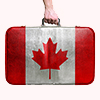 briefcase with canada flag