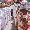 Jan 19: Ethiopian Orthodox Clergy and followers sing and chant while accompanying the Tabot, a model