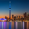 Toronto skyline behind water