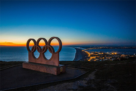 Olympic Symbol Landmark in Portland